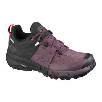 Salomon ODYSSEY GTX W - Cervene Turistické Topánky Damske, SALO054